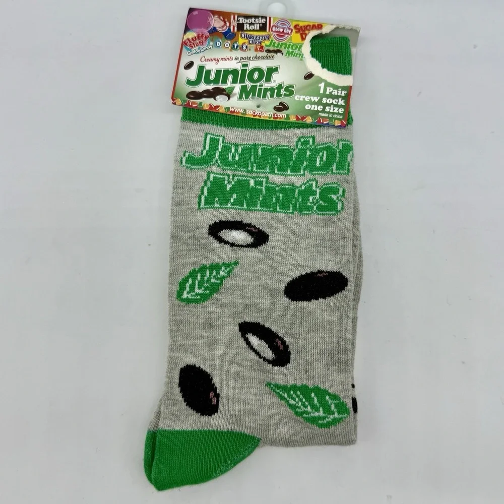 Junior Mints Crew Adult Socks Size 7-12